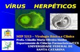 VÍRUS HERPÉTICOS MIP 5213 – Virologia Básica e Clínica Profa. Cláudia Maria Oliveira Simões Departamento de Ciências Farmacêuticas/CCS UNIVERSIDADE FEDERAL.