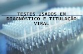 TESTES USADOS EM DIAGNÓSTICO E TITULAÇÃO VIRAL. Métodos de Detecção Viral 1) Buscar o Vírus O vírus propriamente Proteínas Virais Efeitos virais in vitro.