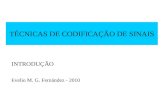 TÉCNICAS DE CODIFICAÇÃO DE SINAIS INTRODUÇÃO Evelio M. G. Fernández - 2010.