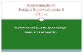 ALUNO: ANDRÉ LUIZ DA SILVA ARAUJO PROF.: LUIZ SEBASTIÃO Apresentação de Estágio Supervisionado X 2011-2.