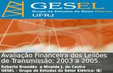 Avaliação Financeira dos Leilões de Transmissão: 2003 a 2005. Roberto Brandão e Nivalde J. de Castro GESEL – Grupo de Estudos do Setor Elétrico- IE/ UFRJ.