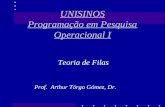 Teoria de Filas Prof. Arthur Tórgo Gómez, Dr. UNISINOS Programação em Pesquisa Operacional I.