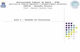 Aula 4 : Desenho de Estruturas Universidade Federal da Bahia – UFBA INSTITUTO DE CIÊNCIAS AMBIENTAIS E DESENVOLVIMENTO SUSTENTÁVEL IAD176 - Desenho Técnico.