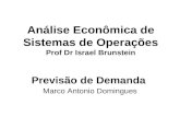Análise Econômica de Sistemas de Operações Prof Dr Israel Brunstein Previsão de Demanda Marco Antonio Domingues.