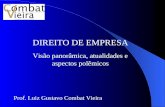 DIREITO DE EMPRESA Visão panorâmica, atualidades e aspectos polêmicos Prof. Luiz Gustavo Combat Vieira.