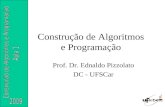 Construção de Algoritmos e Programação Prof. Dr. Ednaldo Pizzolato DC - UFSCar.