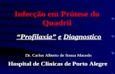 Infecção em Prótese do Quadril Profilaxia e Diagnostico Dr. Carlos Alberto de Souza Macedo Hospital de Clínicas de Porto Alegre.