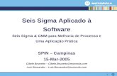 Motorola Confidential Proprietary 1 Seis Sigma Aplicado à Software Seis Sigma & CMM para Melhoria de Processo e Uma Aplicação Prática SPIN – Campinas 15-Mar-2005.