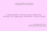 Universidade de São Paulo Faculdade de Saúde Pública O Restaurante Universitário dentro do contexto de Segurança Alimentar e Nutricional Trabalho apresentado.