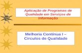 Aplicação de Programas de Qualidade em Serviços de Informação Melhoria Contínua I – Circulos de Qualidade.