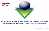 O Software Livre e seu Papel na Competitividade da Indústria Nacional: Uma Visão Estratégica LinuxCorp 2003.
