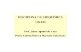 DISCIPLINA DE BIOQUÍMICA DB-105 Prof. Jaime Aparecido Cury Profa. Cínthia Pereira Machado Tabchoury.