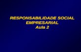 RESPONSABILIDADE SOCIAL EMPRESARIAL Aula 2. A REALIDADE BRASILEIRA NO CAMINHO PARA A SUSTENTABILIDADE E RESPONSABILIDADE SOCIAL.