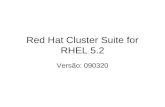 Red Hat Cluster Suite for RHEL 5.2 Versão: 090320.