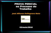 PROVA PERICIAL no Processo do Trabalho José Affonso Dallegrave Neto 03/maio/2010.