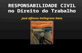 RESPONSABILIDADE CIVIL no Direito do Trabalho José Affonso Dallegrave Neto.