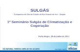 SULGÁS Companhia de Gás do Estado do Rio Grande do Sul – Sulgás 1º Seminário Sulgás de Climatização e Cogeração Porto Alegre, 28 de junho de 2011.