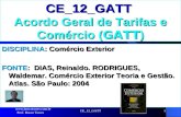 CE_12_GATT1 CE_12_GATT Acordo Geral de Tarifas e Comércio ( GATT ) DISCIPLINA: Comércio Exterior FONTE: DIAS, Reinaldo. RODRIGUES, Waldemar. Comércio Exterior.