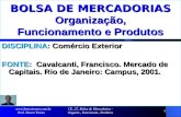 CE_27_Bolsa de Mercadorias - Organiz., Funcionam., Produtos 1 BOLSA DE MERCADORIAS Organização, Funcionamento e Produtos DISCIPLINA: Comércio Exterior.