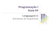 Programação I Aula 04 Linguagem C Estruturas de Sequências.
