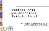 Vacinas Anti-pneumocócicas Estágio Atual Cristina Rodrigues da Cruz Profª Titular de Pediatria Universidade Federal do Paraná