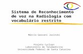 Sistema de Reconhecimento de voz na Radiologia com vocabulário restrito Márcio Geovani Jasinski Projeto Cyclops Laboratório de Telemedicina Universidade.