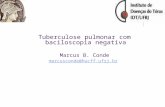Tuberculose pulmonar com baciloscopia negativa Marcus B. Conde marcusconde@hucff.ufrj.br.