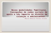 Novas modalidades familiares. Concepções de redes sociais de apoio e seu impacto no direito de crianças e adolescentes. Maria Amalia Faller Vitale.