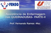 Assistência de Enfermagem nas QUEIMADURAS- PARTE-II Prof. Fernando Ramos -Msc.
