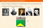 História do Sindicalismo no Brasil Republicano No Brasil as relações de trabalho foram regulamentadas a partir da Constituição de 1934 Existiram no Brasil.