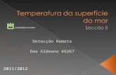 Detecção Remota Ema Aldeano 49267 2011/2012. Secção 5: Temperatura da superfície do mar 5.1 Por que utilizar os dados da SST? 5.1.1 Necessidade de banco.