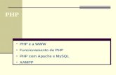 PHP PHP e a WWW Funcionamento do PHP PHP com Apache e MySQL XAMPP
