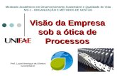 Visão da Empresa sob a ótica de Processos Prof. Luciel Henrique de Oliveira luciel@fae.br Mestrado Acadêmico em Desenvolvimento Sustentável e Qualidade.