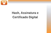 Hash, Assinatura e Certificado Digital. Assinatura Digital Para atender todos os requisitos de segurança, uma assinatura digital deve ter as seguintes.