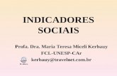 INDICADORES SOCIAIS Profa. Dra. Maria Teresa Miceli Kerbauy FCL-UNESP-CAr kerbauy@travelnet.com.br.