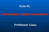 Aula 01 Professor Caçu Introdução à Óptica Geométrica.