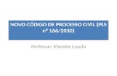 NOVO CÓDIGO DE PROCESSO CIVIL (PLS n° 166/2010) Professor: Kheyder Loyola.