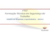Módulo de Hospitalar e Agroindústria – AULA 6 FTST Formação Técnica em Segurança do Trabalho.
