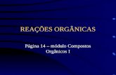 REAÇÕES ORGÂNICAS Página 14 – módulo Compostos Orgânicos I.