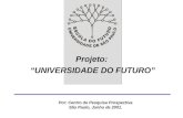 Projeto: UNIVERSIDADE DO FUTURO Por: Centro de Pesquisa Prospectiva São Paulo, Junho de 2001.