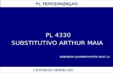 PL TERCEIRIZAÇAO PL TERCEIRIZAÇAO CENTRAIS SINDICAIS PL 4330 SUBSTITUTIVO ARTHUR MAIA BSB/MESA QUADRIPARTITE 08.07.13.