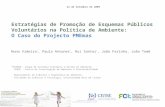Estratégias de Promoção de Esquemas Públicos Voluntários na Política de Ambiente: O Caso do Projecto PMEmas Nuno Videira *, Paula Antunes *, Rui Santos.
