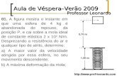 Professor Leonardo Aula de Véspera–Verão 2009  01. A figura mostra o instante em que uma esfera de 4 kg é abandonada do repouso,