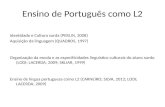 Ensino de Português como L2 Identidade e Cultura surda (PERLIN, 2008) Aquisição da linguagem (QUADROS, 1997) Organização da escola e as especificidades.