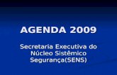 AGENDA 2009 Secretaria Executiva do Núcleo Sistêmico Segurança(SENS)
