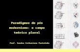 Paradigmas do pós modernismo: o campo teórico plural Prof. Sandra Catharinne Pantaleão teorias em arquitetura e urbanismo sandra pantaleão.