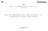 Book de Formulários dos Itens do Check List Documentos Enviados para Análise Novembro/11 NACT Núcleo de Administração de Contratos de Terceiros.