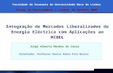 Integração de Mercados Liberalizados de Energia Eléctrica com Aplicações ao MIBEL Faculdade de Economia da Universidade Nova de Lisboa Provas de Doutoramento.