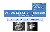 Os Lusíadas / Mensagem notas para o estudo L. Camões / F. Pessoa - Colégio de São Gonçalo - 12º ano - Prof. António Costa.