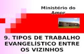 9. TIPOS DE TRABALHO EVANGELÍSTICO ENTRE OS VIZINHOS Ministério do Amor Ellen G White Pr. Marcelo Carvalho.
